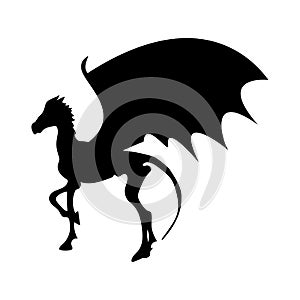 Thestral skeleton horse silhouette mythical animal fantasy