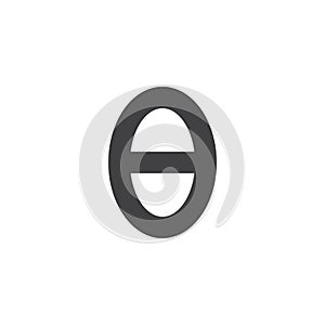Theta letter vector icon