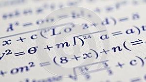 Theta m sqrt 25 a a with additional equations blurred in the