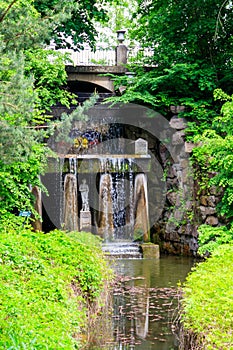 Thetis grotto with Venus de` Medici statue in Sofiyivka park in Uman, Ukraine