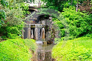 Thetis grotto with Venus de` Medici statue in Sofiyivka park in Uman, Ukraine