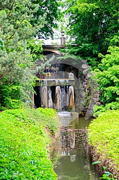 Thetis grotto with Venus de` Medici statue in Sofiyivka park in Uman, Ukraine