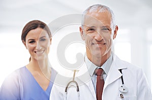 Theyll provide you with the best care possible. Portrait of two friendly medical professionals.