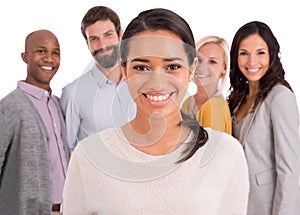 Theyre a talented team of business professionals. Studio portrait of a group of confident businesspeople.