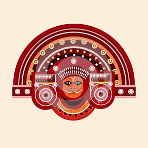 A Theyyam performing artist. Theyyam is a Hindu ritualistic art in India