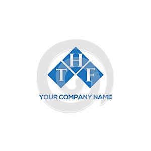 THF letter logo design on WHITE background. THF creative initials letter logo concept. THF letter design