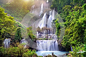 Thi Lo Su Tee Lor Su in Tak province. Thi Lo Su waterfall the largest waterfall in Thailand.