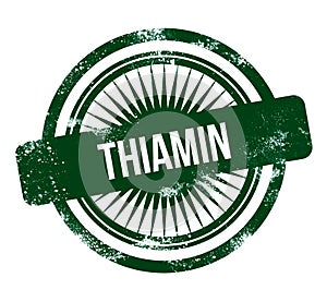 Thiamin - green grunge stamp