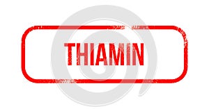 Thiamin - red grunge rubber, stamp