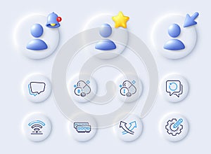 Thiamine vitamin, Ram and Iodine mineral line icons. For web app, printing. Vector