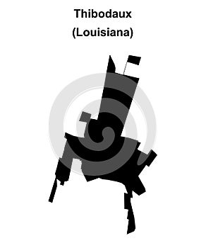 Thibodaux outline map