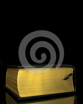 Thick book with copy space