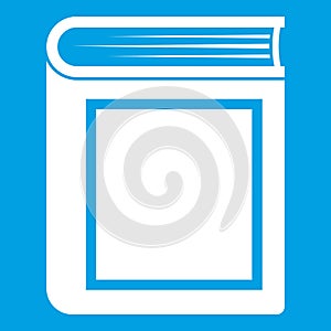 Thick book icon white