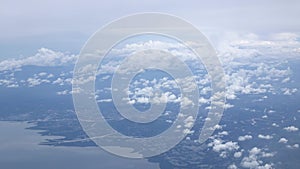 thick cloud above the beautiful ocean of clouds over sea ocean coast landscape in tropical travel desination of Phuket
