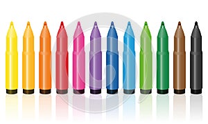 Thick Felt Tip Pens Colorful Set