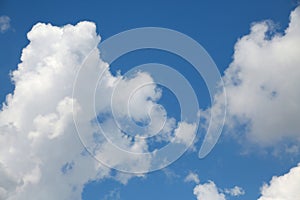 Thick Fluffy Cumulus Clouds in Sky