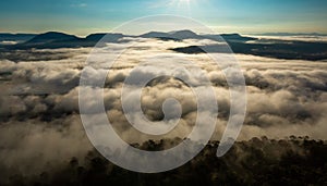 The thick fog in the morning can be seen at Pha Chana Dai viewpoint.