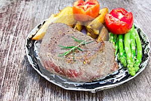 Thick juicy portions of grilled fillet steak