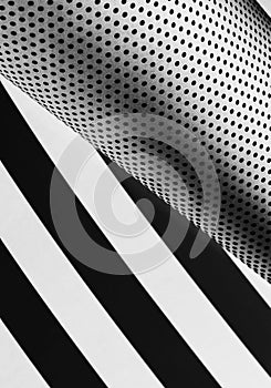 Thick lines and tiny dots on paper.