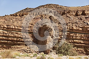 A Thick Magmatic Dike on Wadi Ardon in the Ramon Crater in Israel