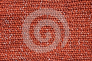 Thick Orange Cable Knit Sweater Fabric Background