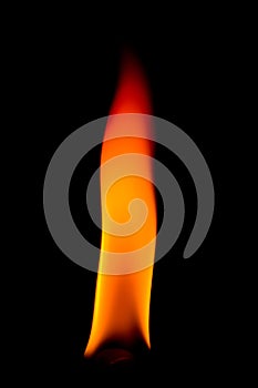 Thick orange flame
