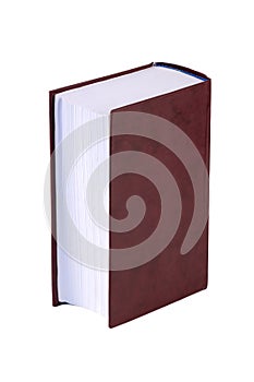 Thick red book isolated on a white background