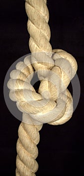 Thick rope fastened in the knot