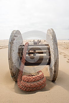 Thick Rope on Wooden Toll