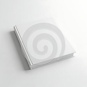 A thick stack of blank white paper on a plain background