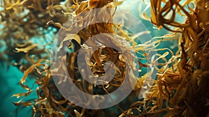 The thick tangling mass of Sargassum creates a mazelike environment for sea creatures transforming the ocean floor into