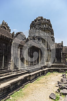 Thick walls of Angkor Wat photo