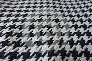 Thick woollen fabric with crow`s feet pattern