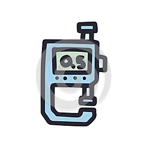 thickness gauge color vector doodle simple icon