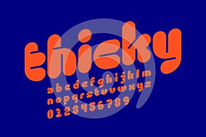 Thicky style modern font design