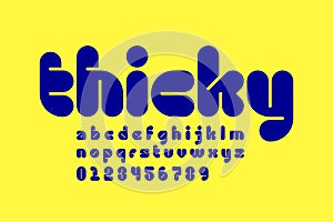 Thicky style modern font design