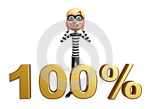 Thief with 100% sign