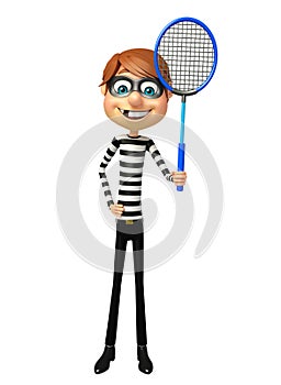 Thief with Badminton