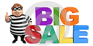Thief with BigSale sign