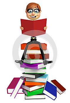 Thief with Book stack