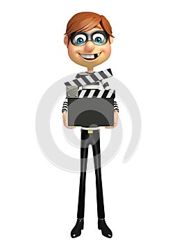 Thief with Clapper board