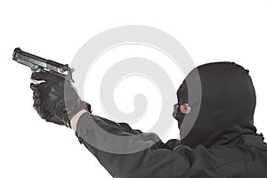 Thief with gun