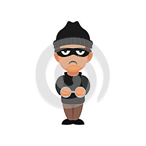 Thief robbery character design illustration template