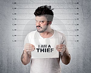Thief in jail.