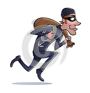 Thief Running with Bag of Loot photo