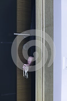 Thief stealing expensive jewellery