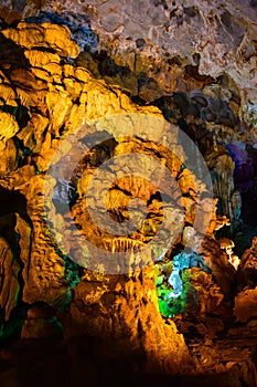 Thien Cung Cave in Ha Long Bay, Vietnam