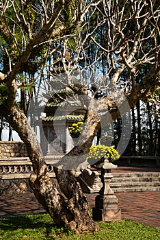 Thien Mu Pagoda, Hue, Vietnam. Traditional vietnamese temple architecture.