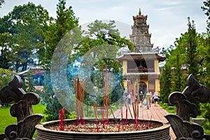 The Thien Mu Pagoda is one of the ancient pagoda in Hue city. Vi