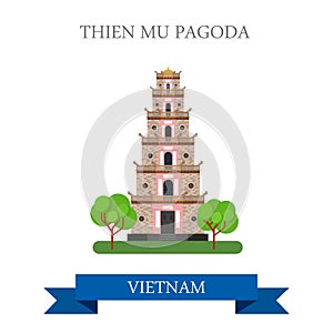 Thien Mu Pagoda in Vietnam attraction travel sightseeing photo